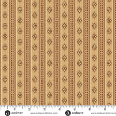 TOASTED Fabric By JO MORTON | Bone Bloom Stripe A-5867-N